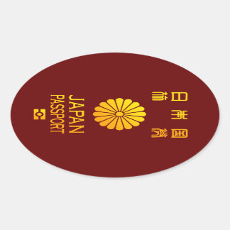 Pegatina Ovalada Pasaporte de Nippon