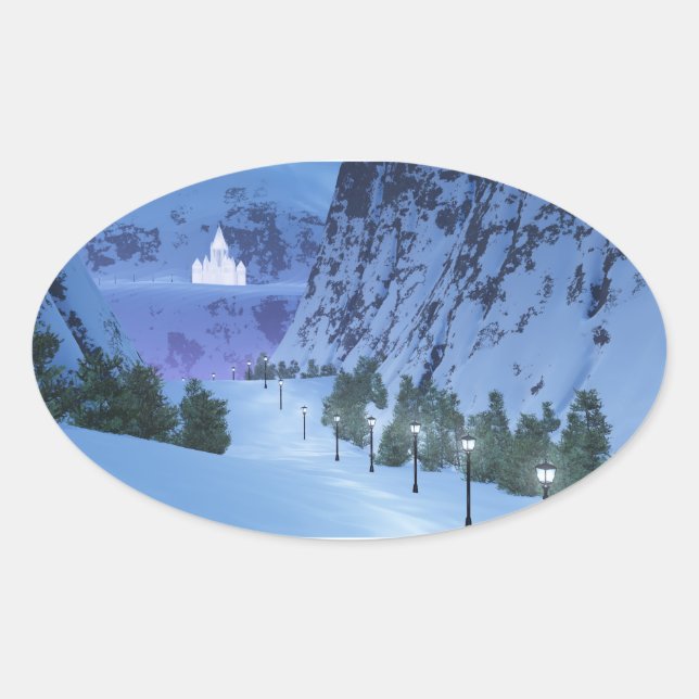 Pegatina Ovalada Pase de Pegatinas ligeros (Anverso)