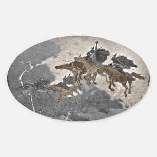 Pegatina Ovalada Paseo del Valkyries