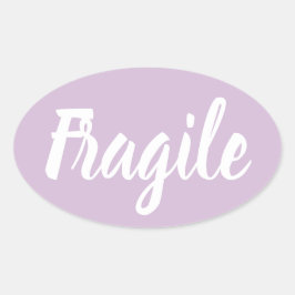 Pegatina Ovalada Pastel morado frágil negocios modernos