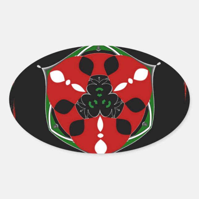 Pegatina Ovalada "Paz: con Escudo Emblema" (Anverso)