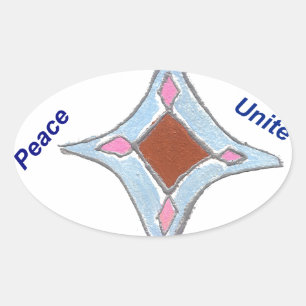 Pegatina Ovalada Peace Love Unity hakuna matata .png