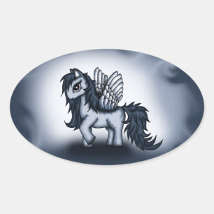 Pegatina Ovalada Pegasus Pony