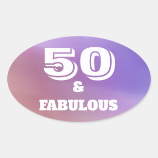 Pegatina Ovalada Pegatina50 y fabulosos pegatinas