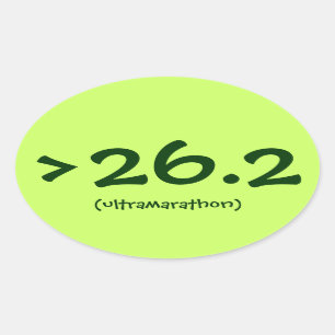 Pegatina Ovalada >pegatina 26,2 (del ultramarathon)