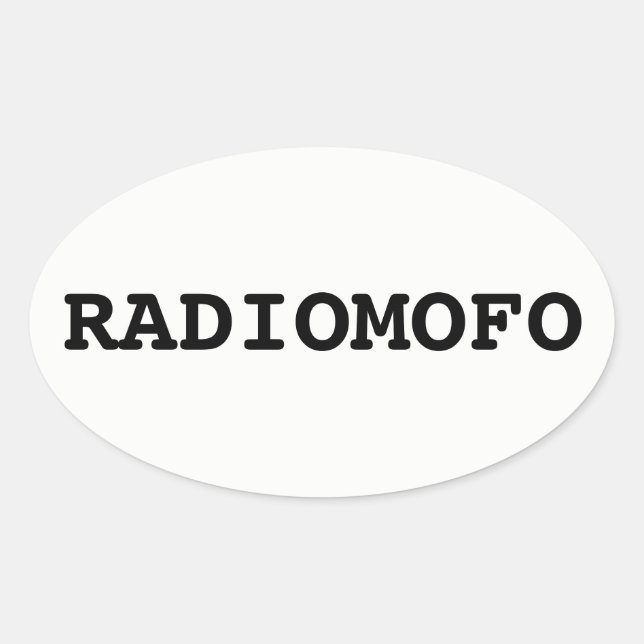 Pegatina Ovalada ¡Pegatina de RadioMofo! (Anverso)