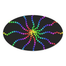 Pegatinas coloridos del arte pop del arco iris