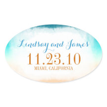 pegatinas de boda de vainilla azul oscuro