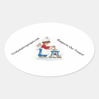 Pegatina Ovalada ¡Pegatinas de Cindy's Baking Angels!