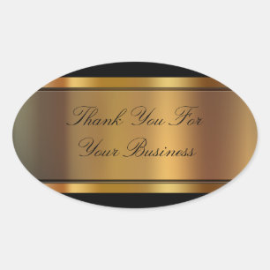 Pegatina Ovalada Pegatinas de Classy Business Gracias