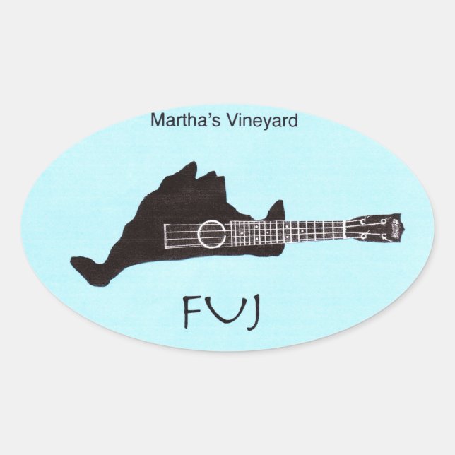 Pegatina Ovalada PEGATINAS de FUJ (Anverso)