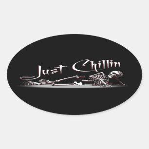 Pegatina Ovalada Pegatinas de Just Chillin