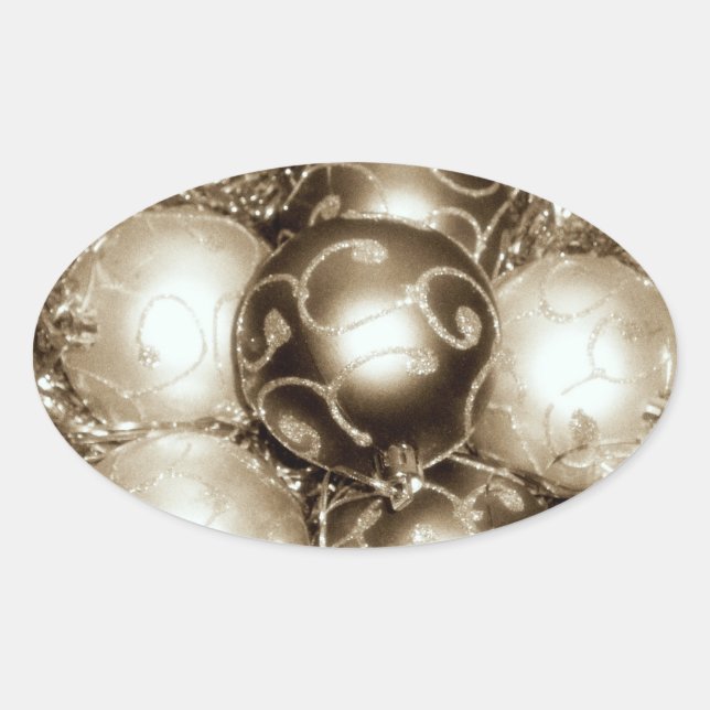 Pegatina Ovalada pegatinas de la 'Parrilla de bronce' (Anverso)