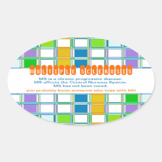 Pegatina Ovalada PEGATINAS de Oval de Sensibilización para Escleros