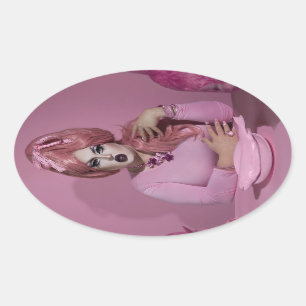 Pegatina Ovalada Pegatinas de pescado en servicio - 4