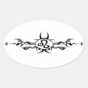 Pegatina Ovalada Pegatinas de Rótulos de Nacimientos Tribales de Le