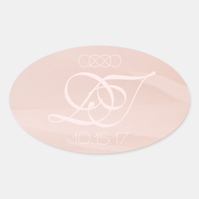 Pegatina Ovalada Pegatinas de sobres ovalados de Rubor Strokes (Anverso)