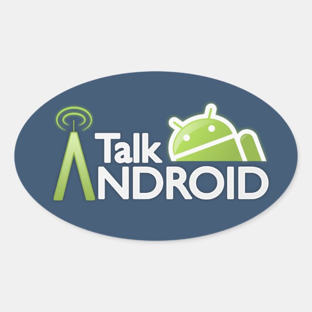 Pegatina Ovalada Pegatinas de TalkAndroid (Anverso)