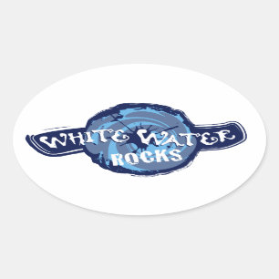 Pegatina Ovalada Pegatinas de Water Rocks