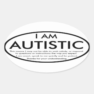 Pegatina Ovalada Pegatinas del autismo