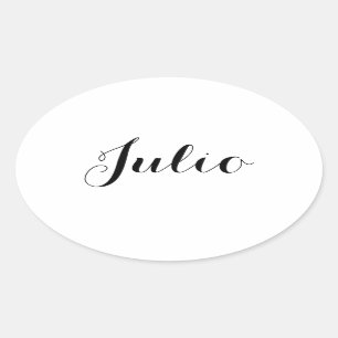 Pegatina Ovalada Pegatinas del mes del esperanto - Julio (julio)