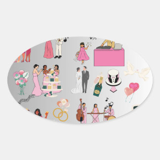 Pegatina Ovalada Pegatinas redondas clásicas