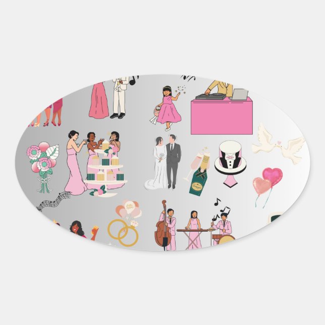 Pegatina Ovalada Pegatinas redondas clásicas (Anverso)