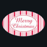 Pegatina Ovalada Pegatinas retro Peppermint Merry Christmas Gift Ta<br><div class="desc">Usar estas etiquetas de regalo de Navidad para regalos,  regalos,  dulces,  bolsos de regalo,  paquetes,  horneado,  galletas de Navidad,  etc... El diseño es de arte original.</div>