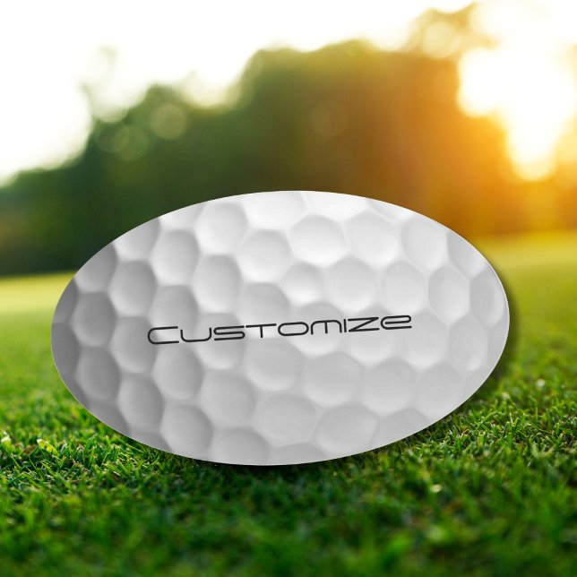 Pegatina Ovalada Pelota de golf con texto personalizado (Subido por el creador)