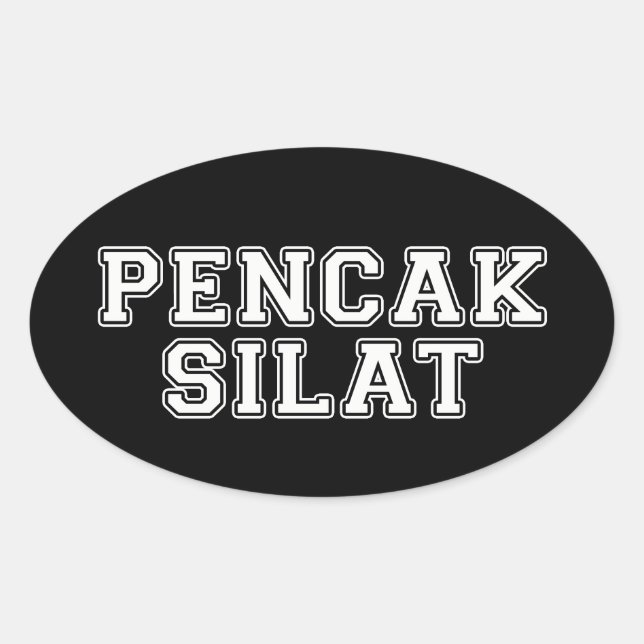 Pegatina Ovalada Pencak Silat (Anverso)
