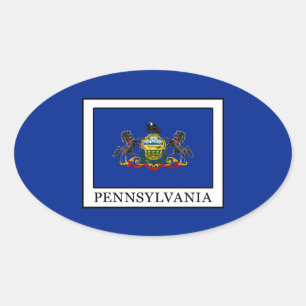 Pegatina Ovalada Pennsylvania