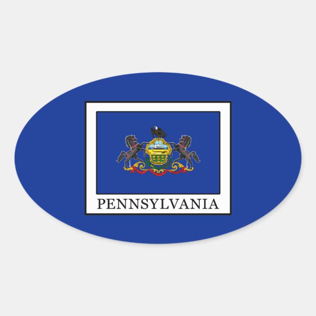 Pegatina Ovalada Pennsylvania (Anverso)