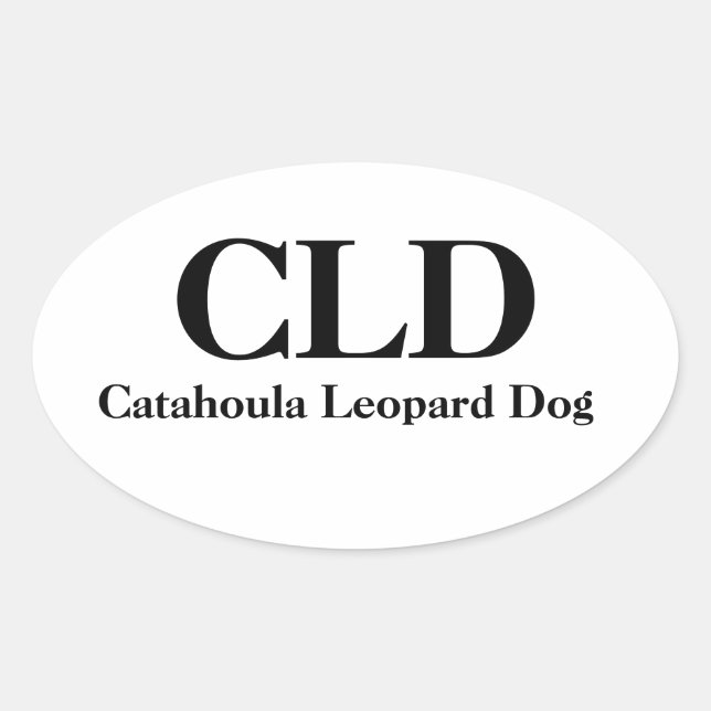 Pegatina Ovalada Perro leopardo de las Catahoula (Anverso)