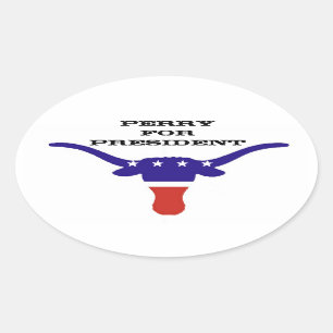PEGATINA OVALADA PERRY PARA PRESIDENTE