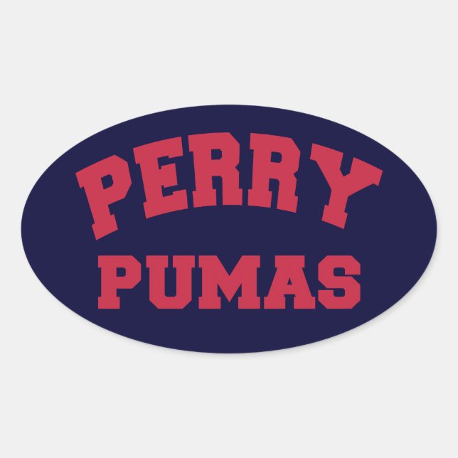 Pegatina Ovalada Perry Pumas (Anverso)
