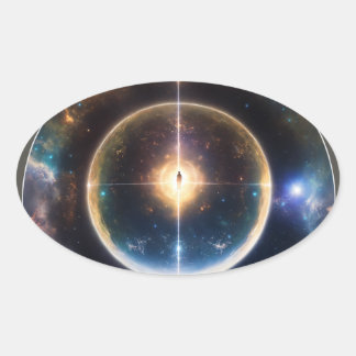 Pegatina Ovalada Persiguiendo sueños más allá del horizonte".