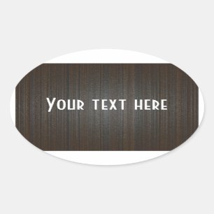 Pegatina Ovalada Personalizable añadir bg de madera de texto