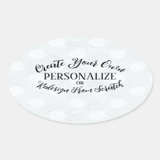 Pegatina Ovalada Personalizable en blanco - Crea tu propio