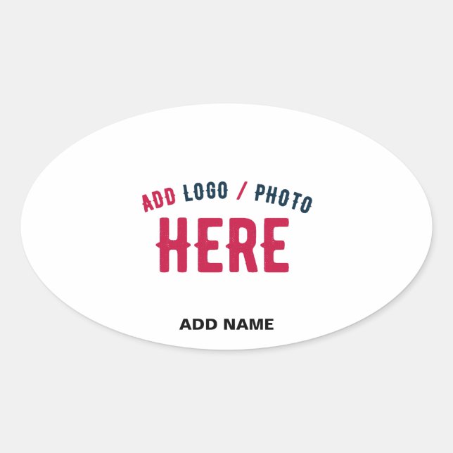PEGATINA OVALADA PERSONALIZABLE MODERNO ESTILO BLANCO VERIFICADO MA (Anverso)