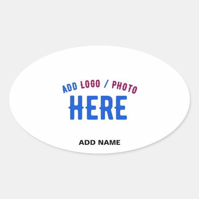 PEGATINA OVALADA PERSONALIZABLE MODERNO ESTILO BLANCO VERIFICADO MA (Anverso)