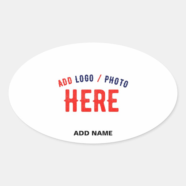 PEGATINA OVALADA PERSONALIZABLE MODERNO ESTILO BLANCO VERIFICADO MA (Anverso)