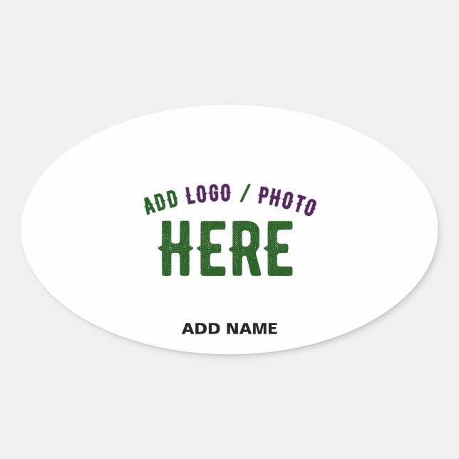 PEGATINA OVALADA PERSONALIZABLE MODERNO ESTILO BLANCO VERIFICADO MA (Anverso)