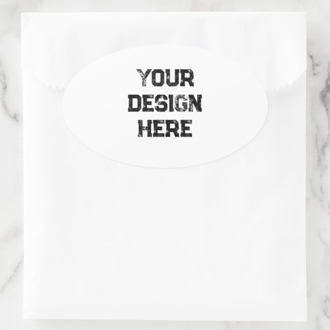 Pegatina Ovalada Personalización o Personalizar (Bolso)