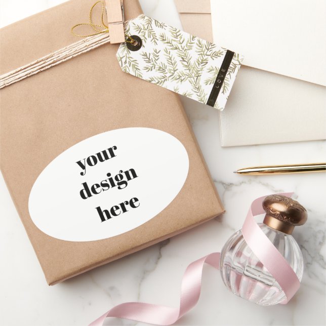 Pegatina Ovalada Personalizado (Regalar)