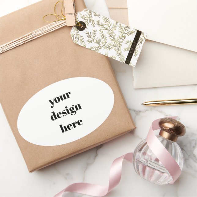 Pegatina Ovalada Personalizado (Regalar)