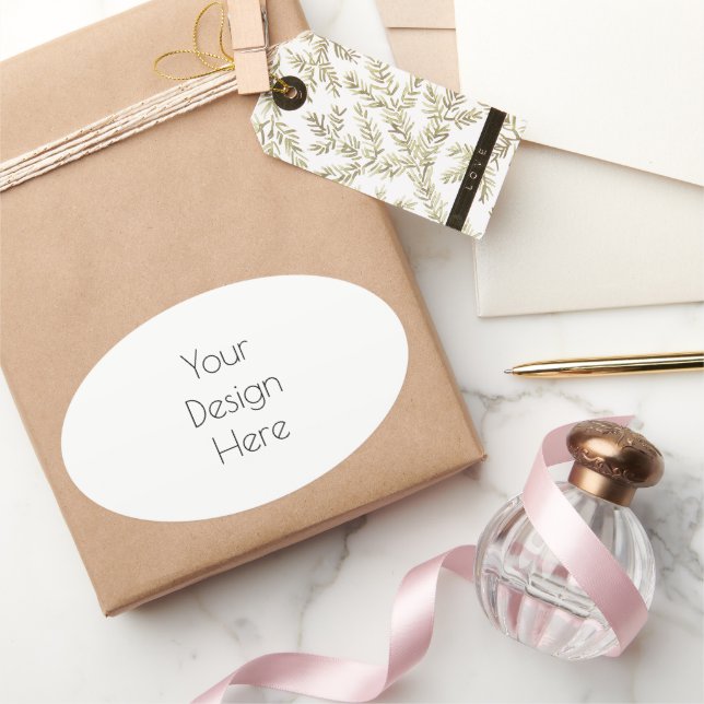 Pegatina Ovalada Personalizado (Regalar)