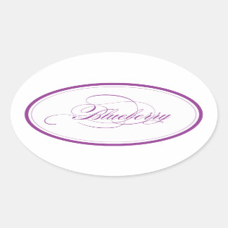 Pegatina Ovalada Personalizado_Blueberry Oval