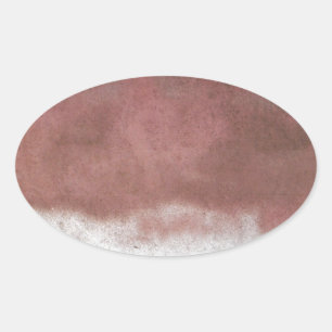 Pegatina Ovalada personalizado de lujo rosa y blanco