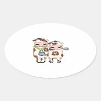 personalizado de pareja de vacas moo tontas