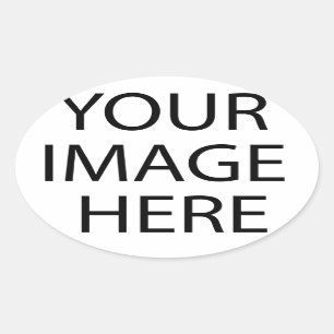 Pegatina Ovalada Personalizado personalizado Su propia foto y texto